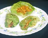 A picture of step 3 of Spicy Cheese and Corn Lettuce Wrap.