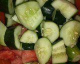 A picture of step 1 of Cucumber n watermelon smoothie.