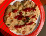 A picture of step 6 of Veg upma.