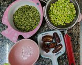 Hình bước làm 2 của món Sữa hạt bí xanh + đậu hà lan🍐🍐🍐🫛🫛🫛
