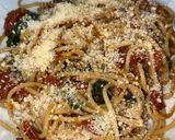 Foto del paso 3 de la receta: Fideos con tomate cherry y espinaca