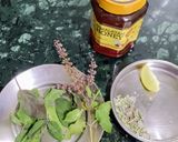 A picture of step 1 of Holy Basil (Tulsi) masala Chai.