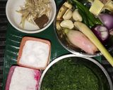 Gambar langkah 1 resipi Pucuk Ubi Goreng.