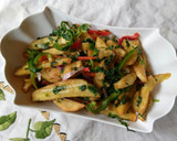 A picture of step 5 of Kiman's fry sweet potato delight.