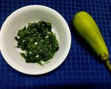 A picture of step 2 of Neem Leaves with Eggplant Stir- Fry.