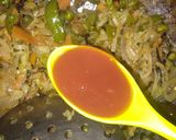A picture of step 3 of Veg Hakka Noodles.