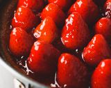A picture of step 7 of My Summertime Baked Strawberry Cheesecake.