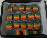 Foto langkah ke 5 dari resep Rainbow Cookies | Cookies Potong.