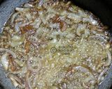 A picture of step 3 of Aloo matar gravy with Hari pyaz ki bhujiya.