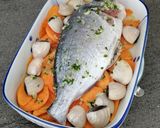 Foto del paso 6 de la receta: Dorada al Horno con Boniato y Almejas