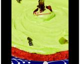 A picture of step 3 of Microwaved red velvet cake with butter cream frosting in my style.