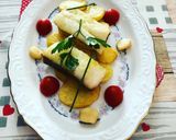Foto del paso 6 de la receta: Filetes de bacalao confitado con base de patata panadera