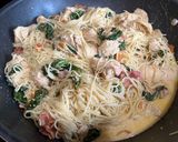 A picture of step 6 of Tuscan Chicken Pasta.