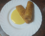 Foto del paso 3 de la receta: Cañas de dulce de membrillo y queso fresco con natillas