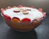 A picture of step 2 of Guava and Plums Trifle.