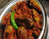 A picture of step 8 of Rajasthani Stuffed Eggplant.