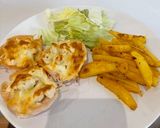 Csirkés muffin, tepsis krumplival recept fázis 6 fotója