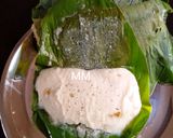 A picture of step 6 of Haladi Patra Pitha/Turmeric Leaves covered Cakes.