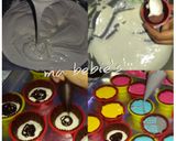Foto langkah ke 4 dari resep Bolu karakter (Karbol)filling selai coklat.