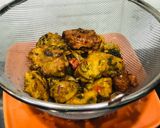 A picture of step 6 of MANGODE- Moong Dal Pakoras: Tea Time Snacks.