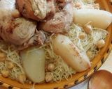 Une image de l'étape 10 de Rachta au poulet (sauce blanche),cuisine algérienne.