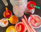 A picture of step 1 of Gajar ki kanji (carrot 🥕 drink/ kanji).