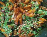A picture of step 8 of Honey chilli potato.