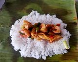 Foto langkah ke 4 dari resep Nasi Bakar ayam suwir + udang.