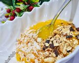 A picture of step 8 of Custard with Granola,Coconut flakes.