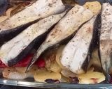 Foto del paso 3 de la receta: Rodaballo al horno con patatas y pimientos
