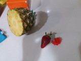 Fresa con gelatina y piña