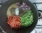 A picture of step 9 of creamy chicken rice soup.
