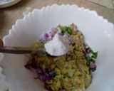 A picture of step 9 of Baingan ka Burtha.