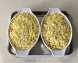 A picture of step 7 of Japanese spinach and aubergine curry rice gratin.