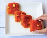 A picture of step 3 of Carrot Burfi.
