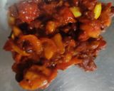 A picture of step 8 of Desi style Chhole Achhari piza.