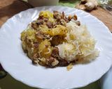 Szalonnás, káposztás burgonya Sanyisan recept fázis 6 fotója