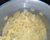 A picture of step 1 of Thousand island dressing pasta salad.