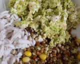 A picture of step 2 of Sprout makhane kabab.