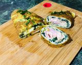 Foto del paso 6 de la receta: Espinaca a la francesa con jamón y queso (tortilla)