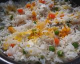 A picture of step 5 of Navratna Pulav.