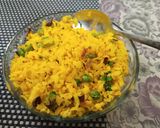 A picture of step 6 of Basanti Poha.