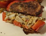 A picture of step 5 of Stuffed pepper rings.