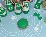 A picture of step 5 of Ready-made cupcakes with Fondant topper independence day theme.