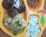 A picture of step 1 of Healthy Karam paniyaram with healthy karupatti paniyaram.