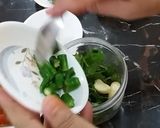 A picture of step 7 of Plum sauce in two different way.