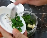 A picture of step 7 of Plum sauce in two different way.