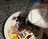 A picture of step 1 of White Chocolate and OREO COOKIES FLAP JACKS.