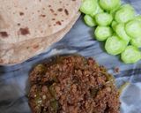 A picture of step 5 of Shimla mirch keema.