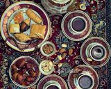 A picture of step 4 of Arabic kahwa (Arabic Chai).